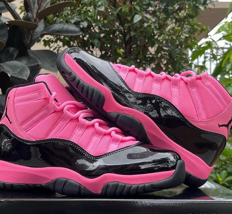 Air Jordan 11 Black Pink Shoes Sneakers