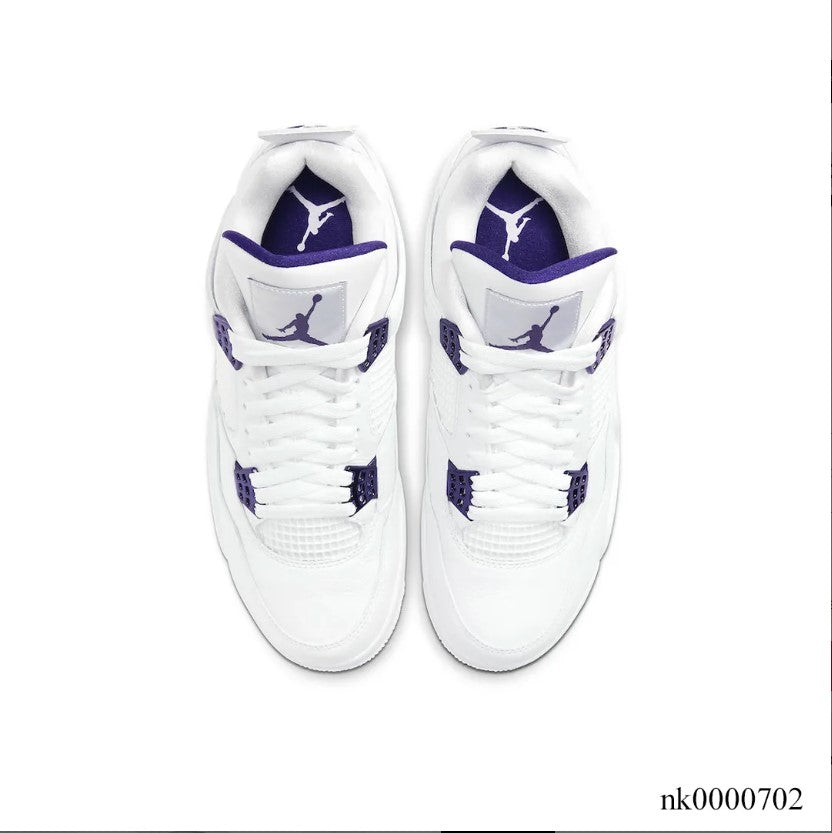 Air Jordan 4 Retro Metallic Purple Shoes Sneakers (Big Size Available)