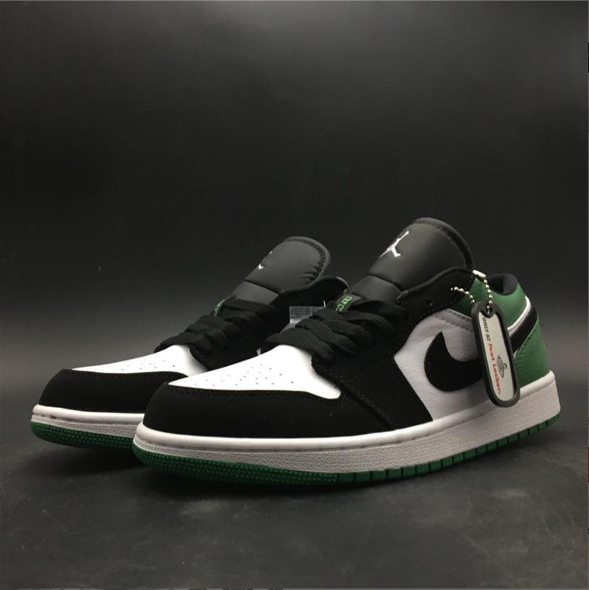 Air Jordan 1 Low White Black Mystic Green Shoes Sneakers
