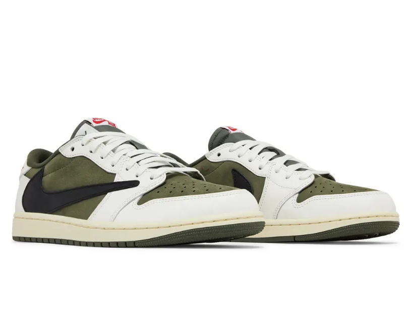 Travis Scott x AJ 1 Low Medium Olive Shoes Sneakers