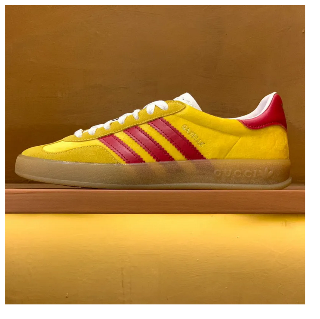 GG x AD Gazelle ‘Yellow Red’ Shoes Sneakers