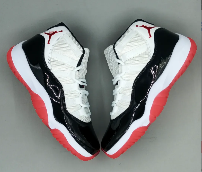 Air Jordan 11 Black White Red Shoes Sneaker