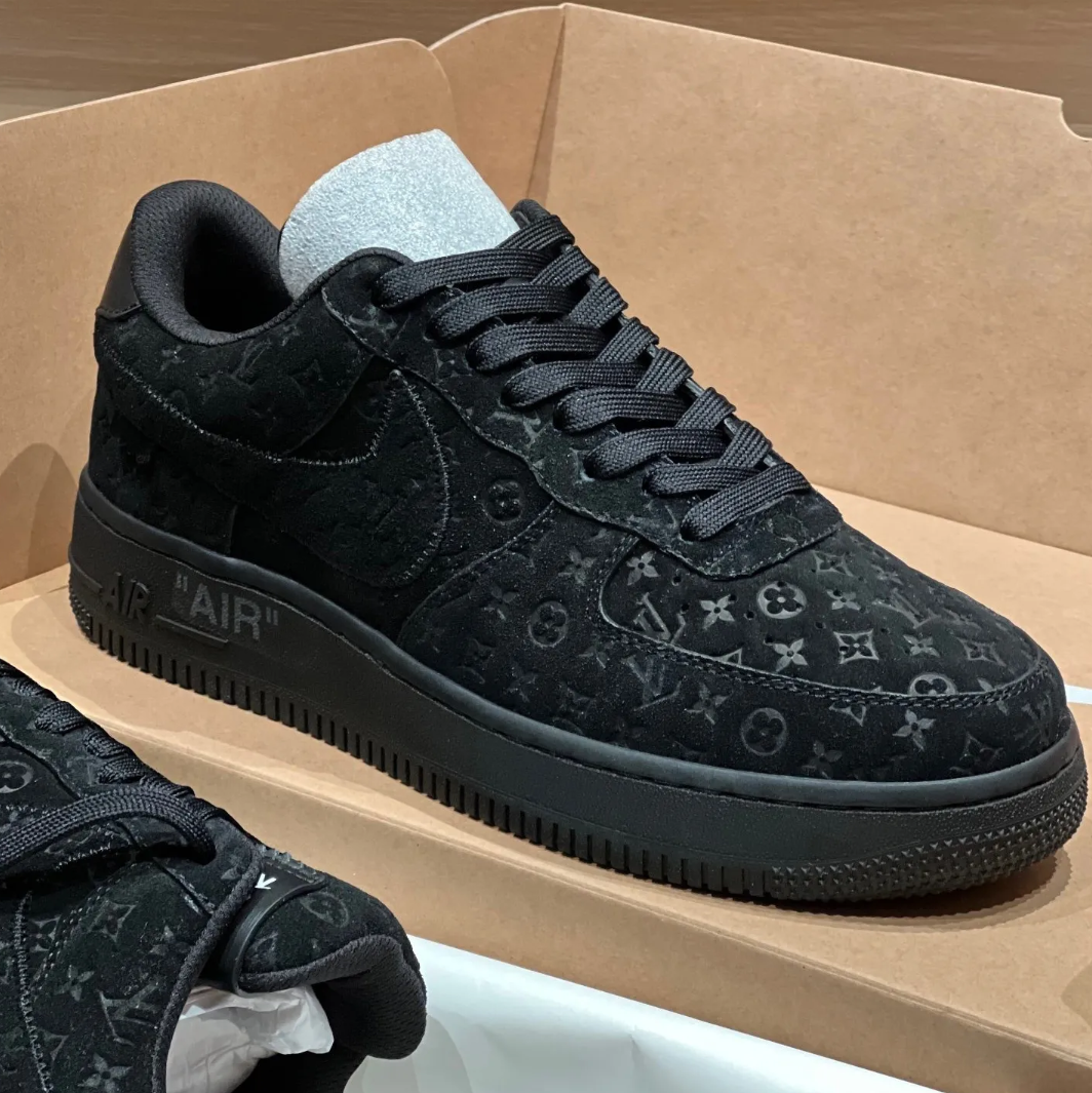 LV x Air Force 1 Virgil Abloh Black Shoes Sneakers