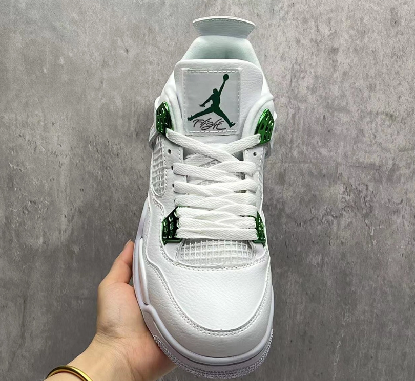 Air Jordan 4 Metallic Green Shoes Sneakers