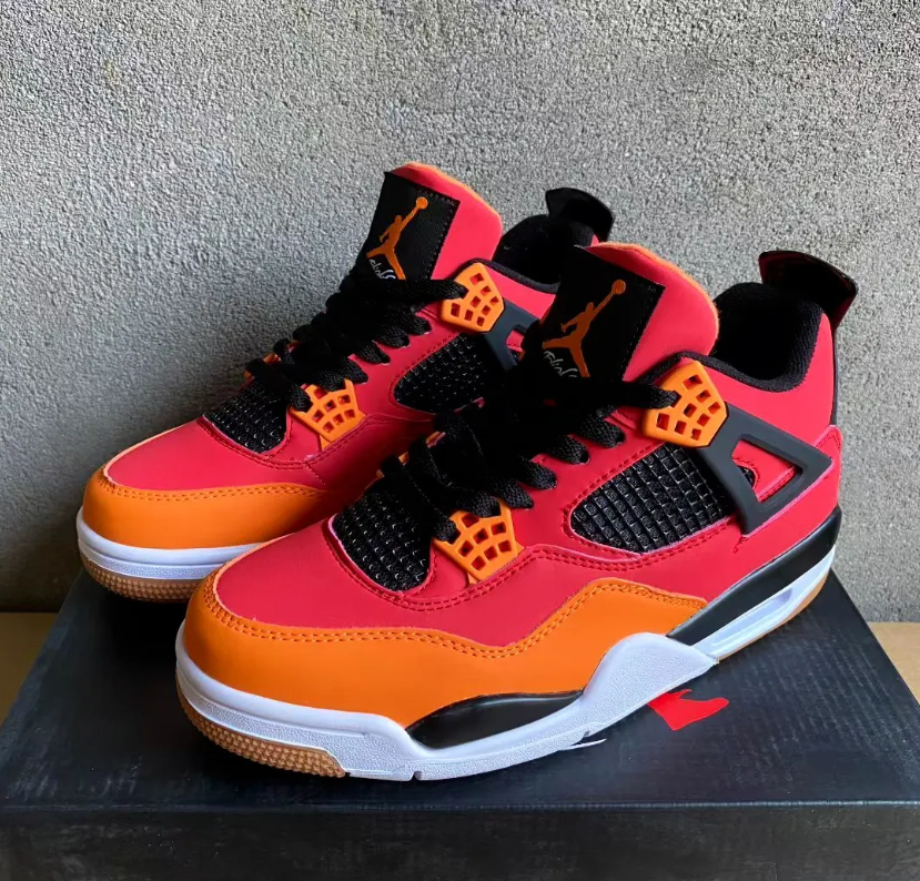Air Jordan 4 Fire Red Starfish Shoes Sneakers