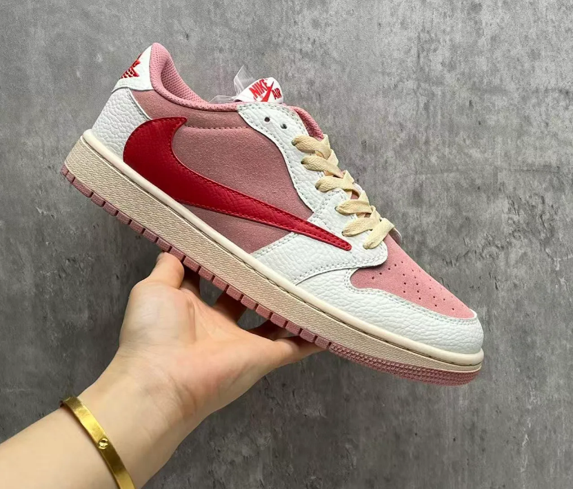 Travis Scott x AJ 1 Low OG Shy Pink Shoes Sneakers