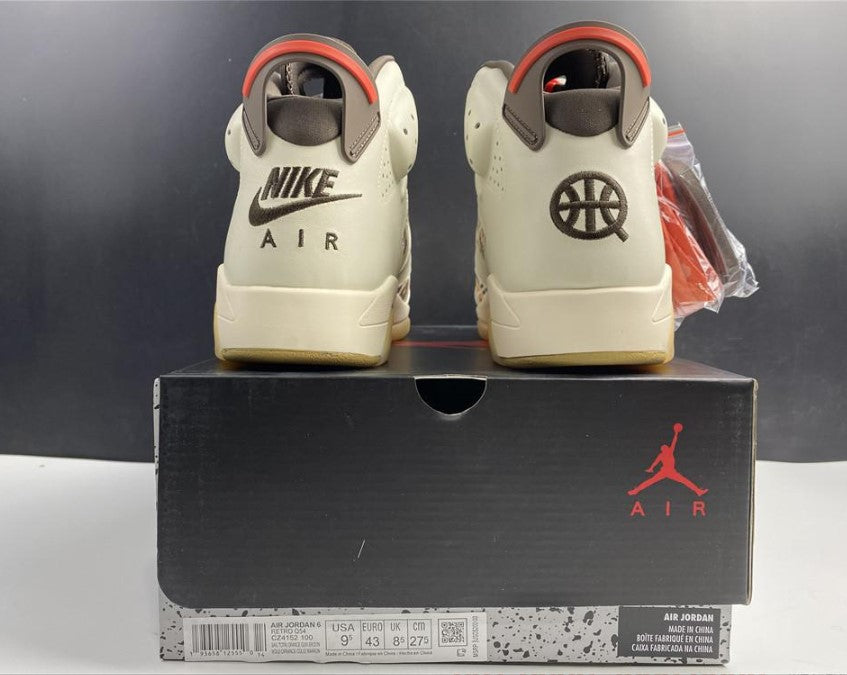 Air Jordan 6 Retro Quai54 Sail Brown (2020) Shoes Sneakers