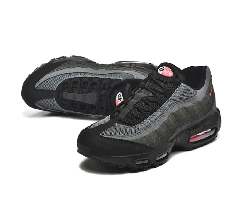 Air Max 95 Black Bright Crimson Shoes Sneakers