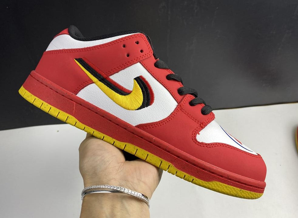 SB Dunk Low White Red Yellow Shoes Sneakers