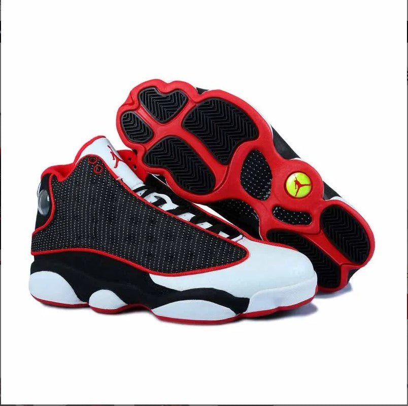 Air Jordan 13 White Black Red Mesh Shoes Sneakers
