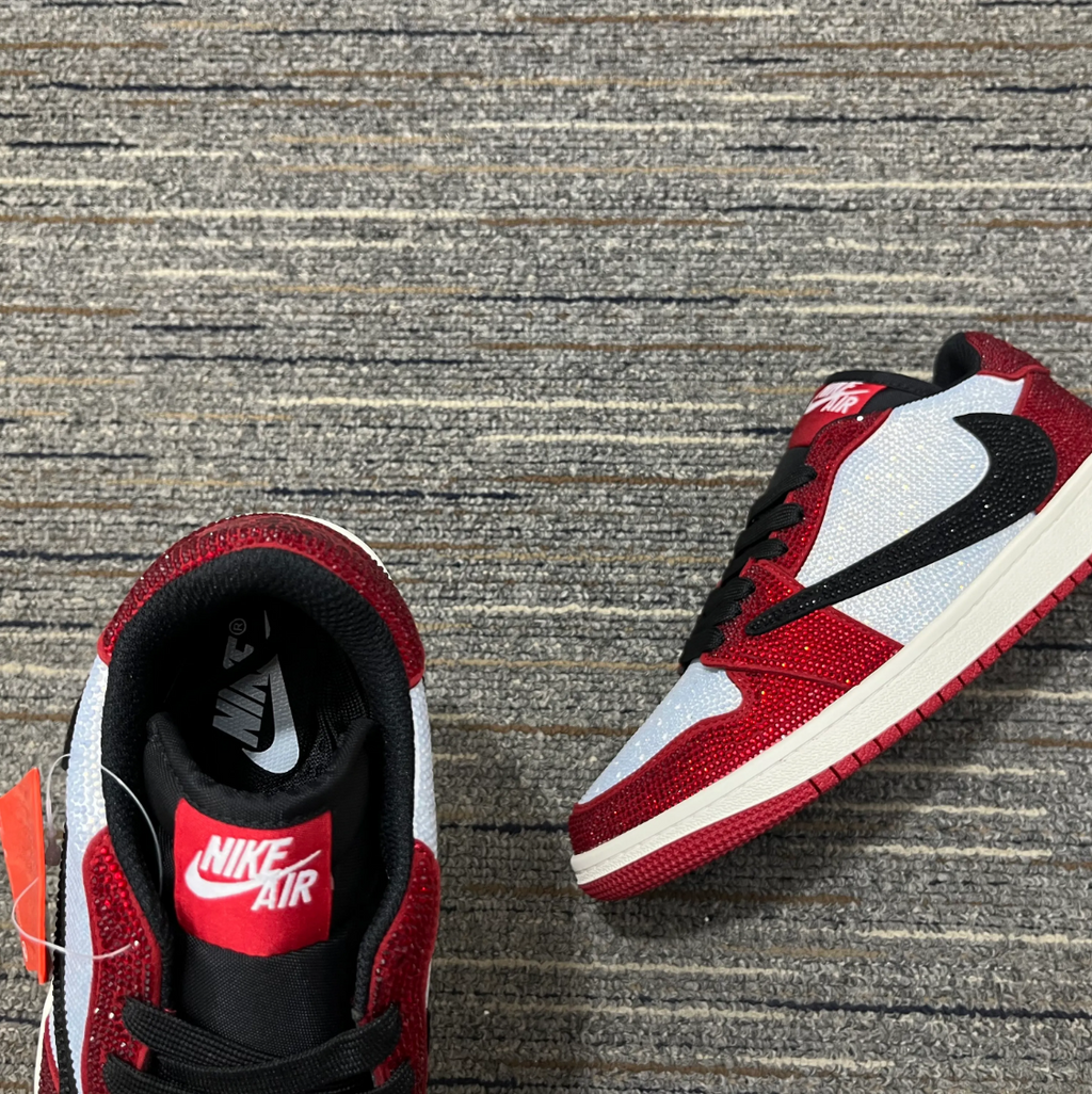 Air Jordan 1 Low Chicago Crystal Shoes Sneakers