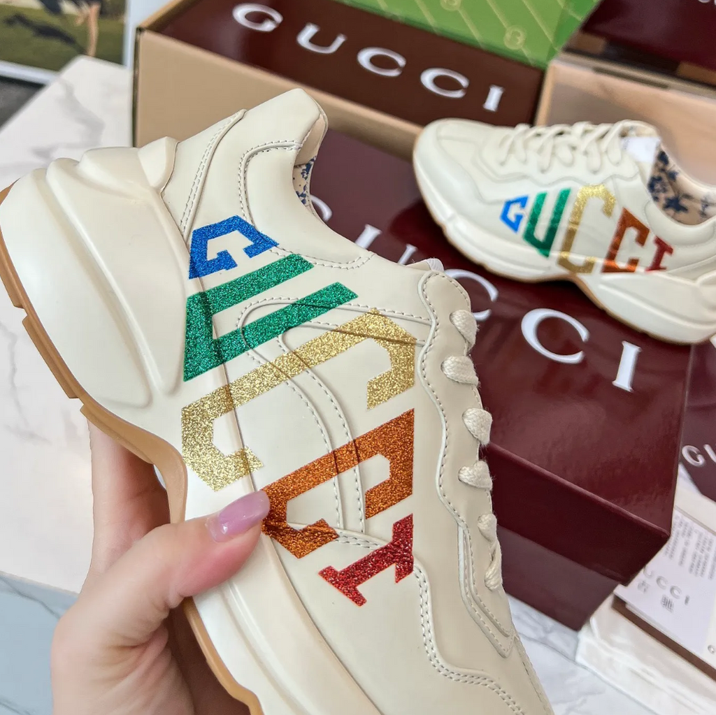 GG Rhyton Monogram ‘Glitter’ Shoes Sneakers