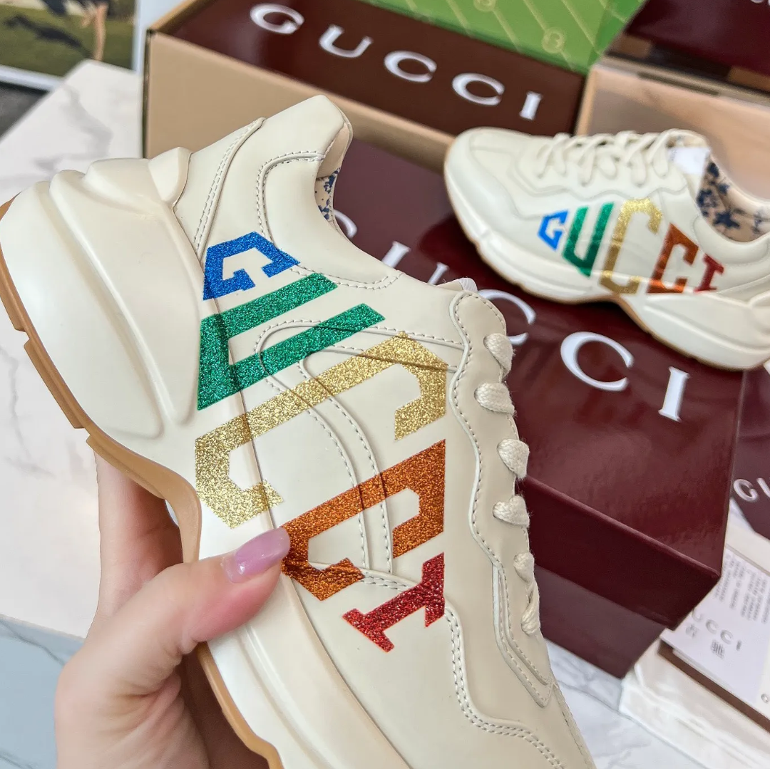 GG Rhyton Monogram ‘Glitter’ Shoes Sneakers