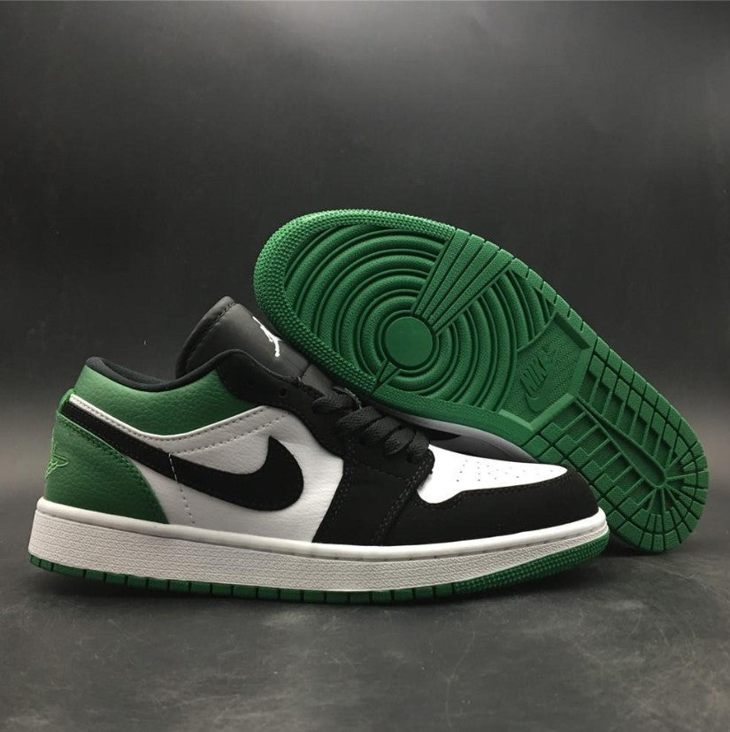 Air Jordan 1 Low White Black Mystic Green Shoes Sneakers