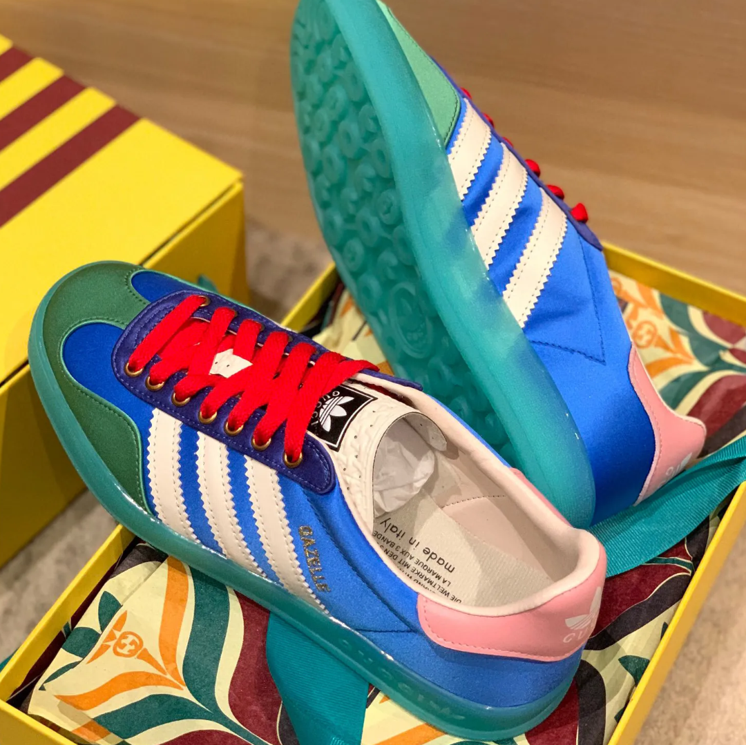 GG x AD Gazelle ‘Light Blue Silk’ Shoes Sneakers