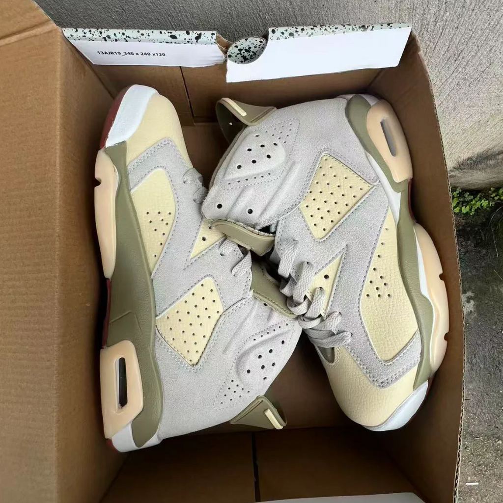 Air Jordan 6 Sail Neutral Olive Shoes Sneakers