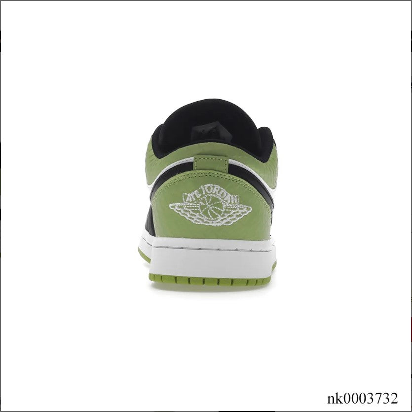 Air Jordan1 Low Snakeskin Vivid Green Shoes Sneakers