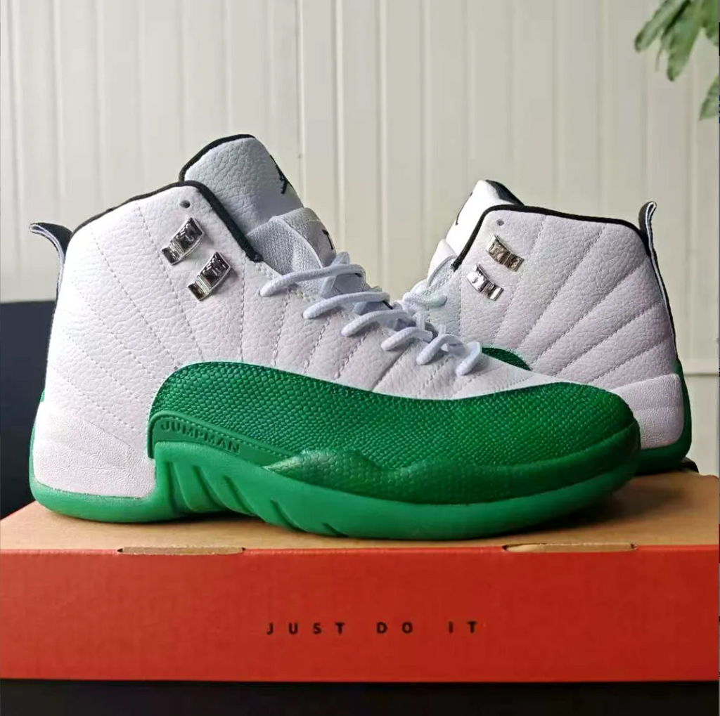 Air Jordan 12 Bucks White Green Shoes Sneakers