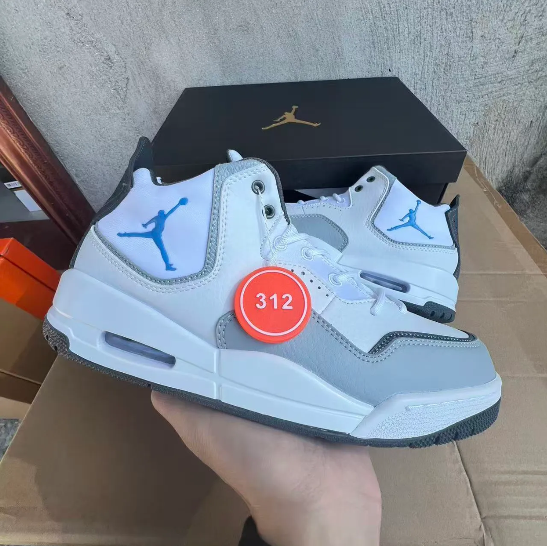 Air Jordan Courtside 23 White University Blue Shoes Sneakers