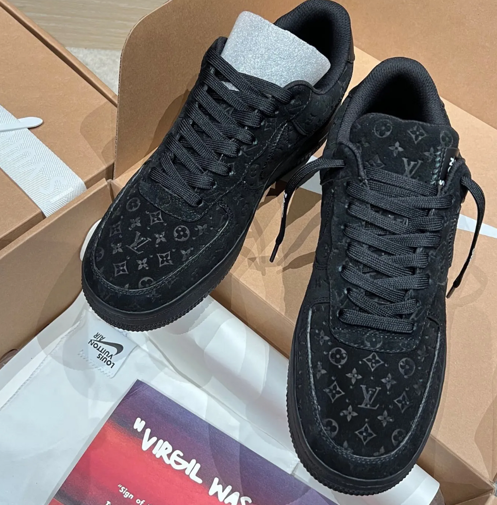 LV x Air Force 1 Virgil Abloh Black Shoes Sneakers