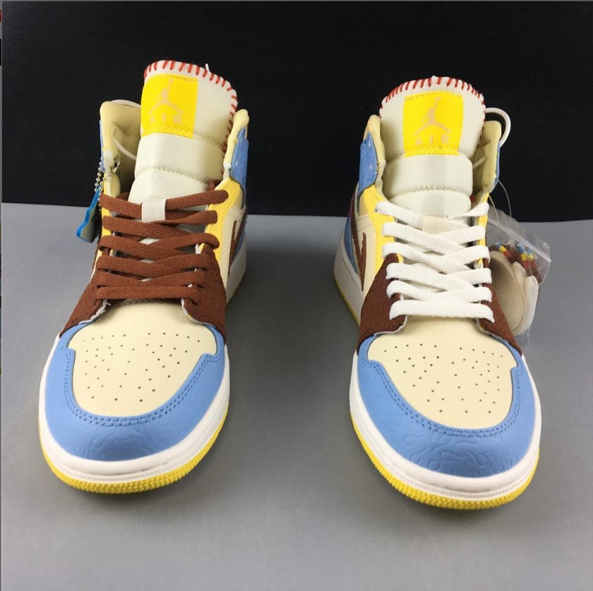 Air Jordan 1 Mid SE Fearless Maison Chateau Rouge Shoes Sneakers