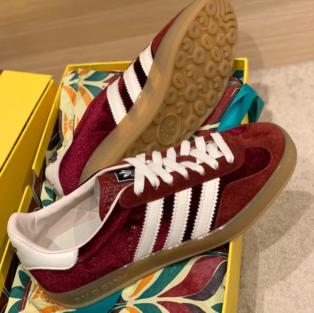 GG x AD Gazelle ‘Burgundy Velvet’ Shoes Sneakers
