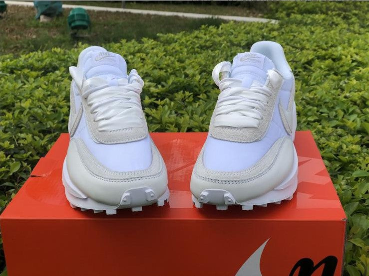 Sacai x LDWaffle White Nylon Shoes Sneakers