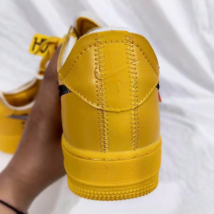 Off-White x Air Force 1 Low University Gold Lemonade Shoes Sneakers