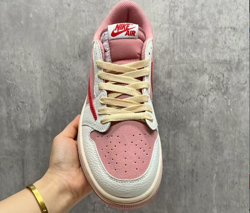 Travis Scott x AJ 1 Low OG Shy Pink Shoes Sneakers