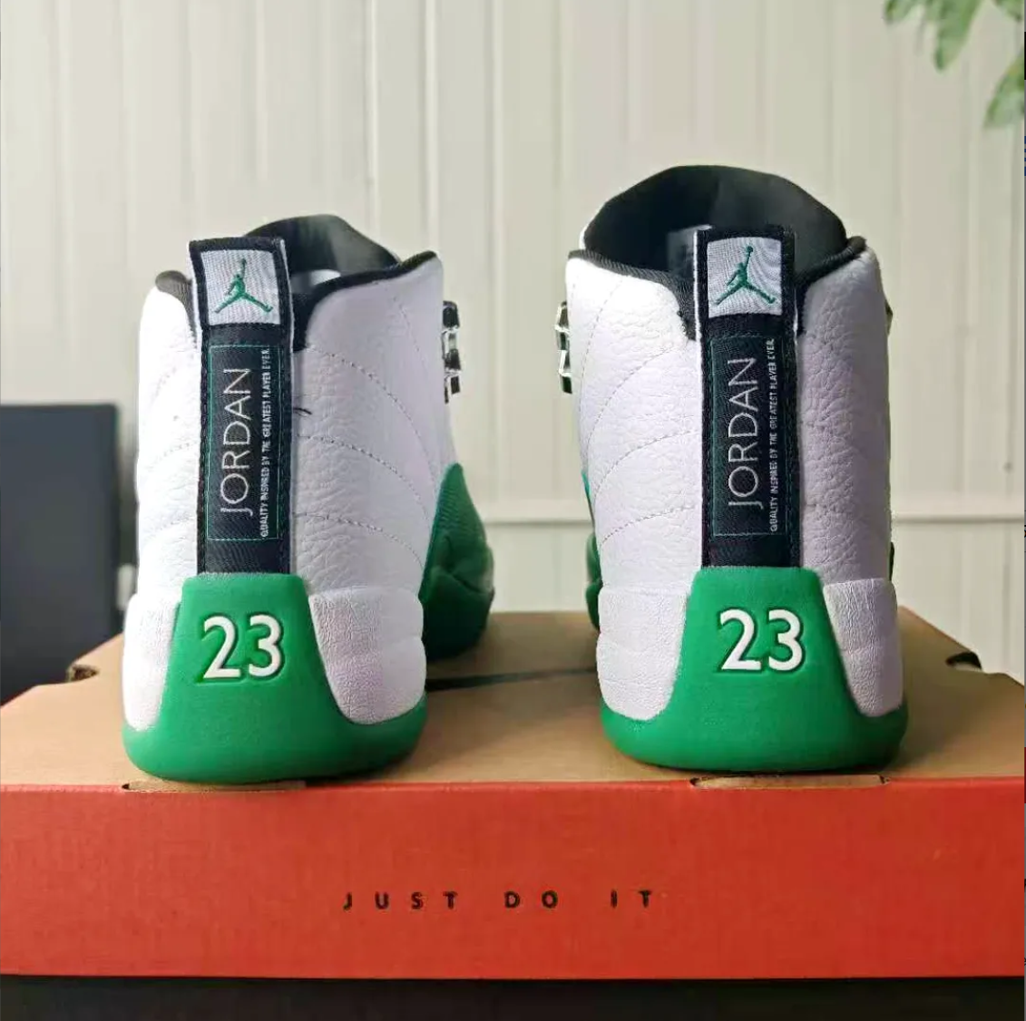 Air Jordan 12 Bucks White Green Shoes Sneakers