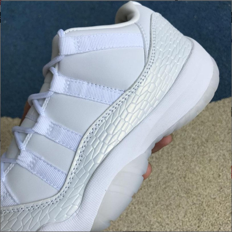 Air Jordan 11 Retro Low Heiress Pure Platinum Shoes Sneakers