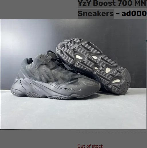 Yeezy Boost 700 MNVN Triple Black Shoes Sneakers