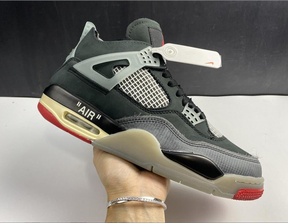 OFF-WHITE  x Air Jordan 4 Bred Shoes Sneakers