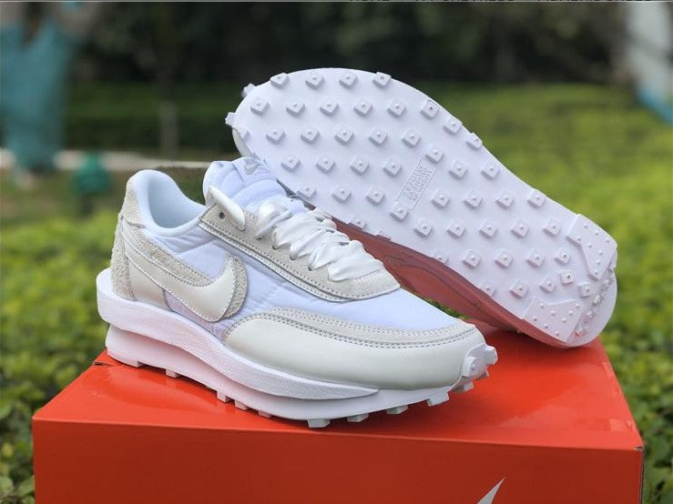 Sacai x LDWaffle White Nylon Shoes Sneakers