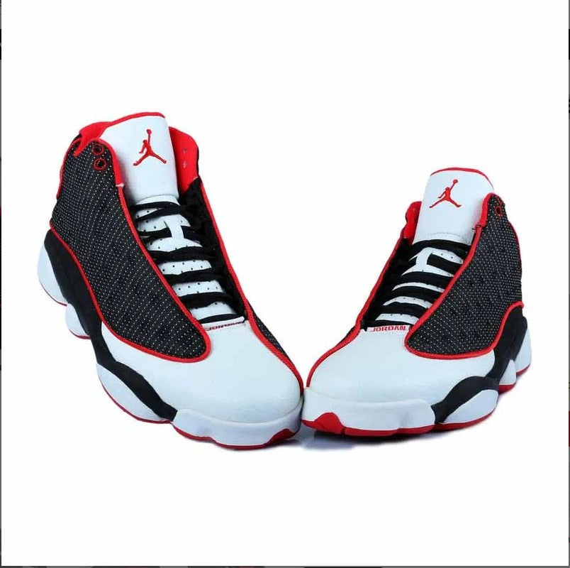 Air Jordan 13 White Black Red Mesh Shoes Sneakers