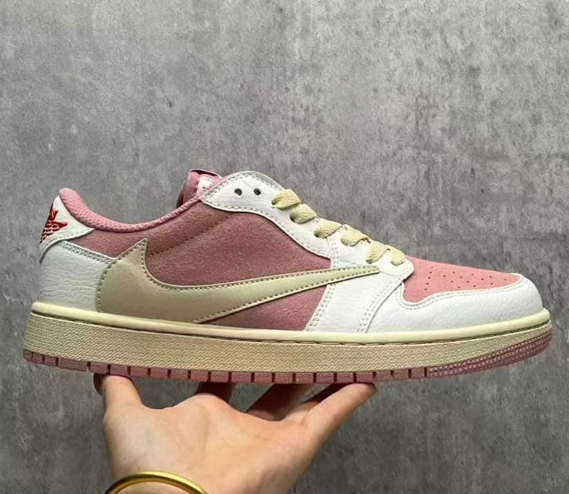 Travis Scott x Air Jordan 1 Low OG Shy Pink Shoes Sneakers