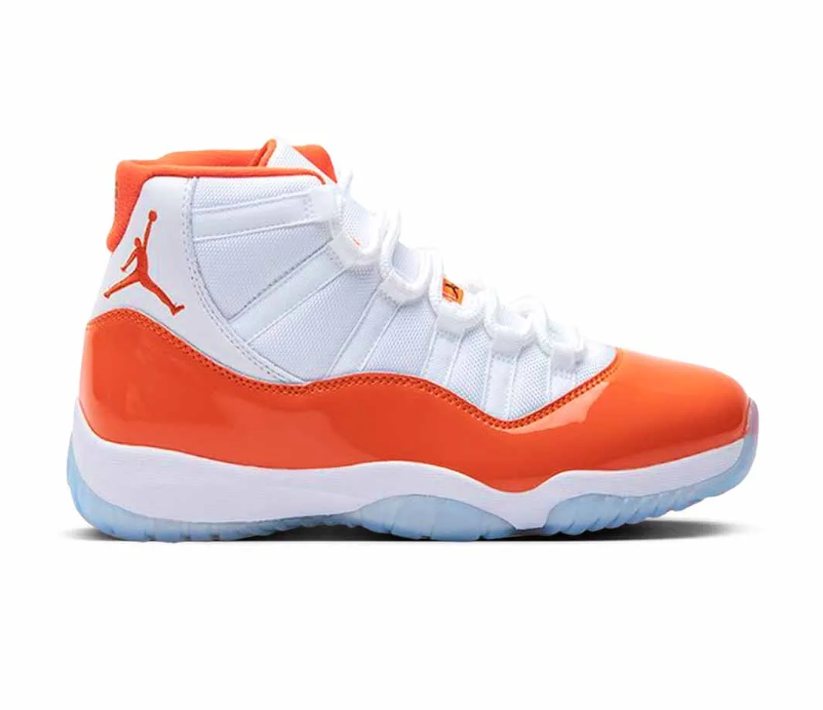 Air Jordan 11 White Orange Shoes Sneakers