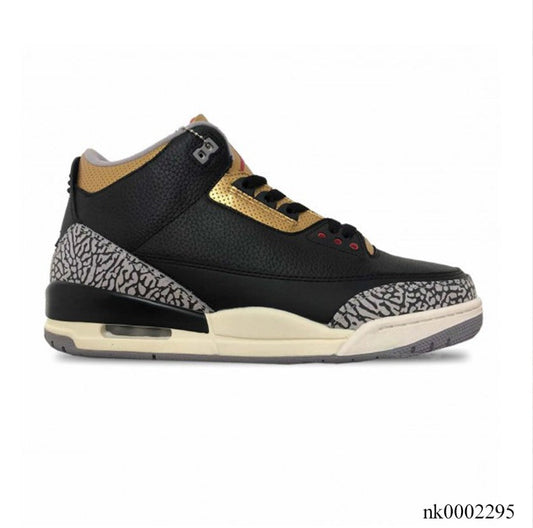 Air Jordan 3 Black Gold Shoes Sneakers