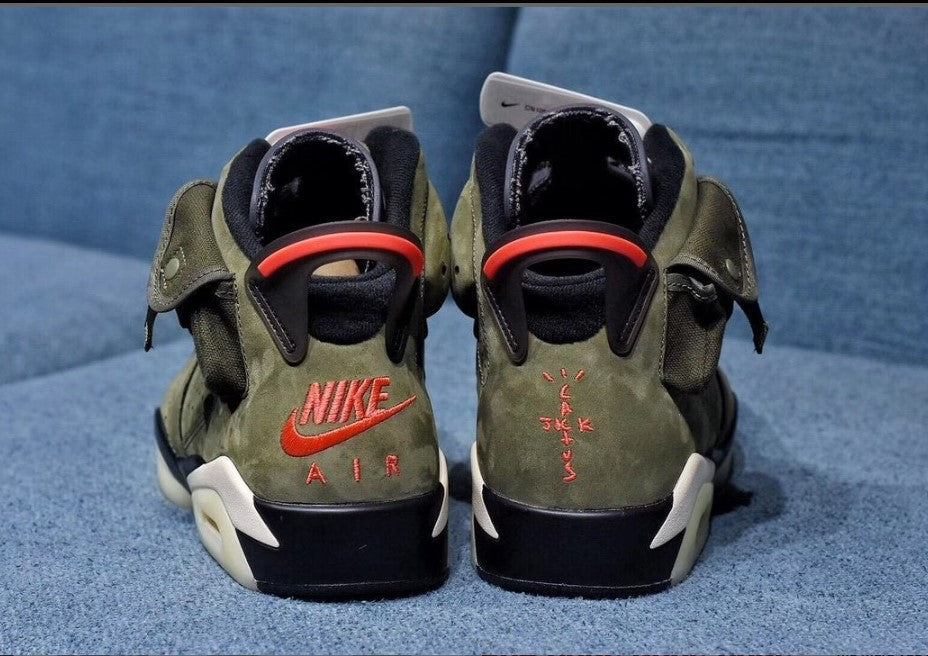 Travis Scott x AJ 6 Olive Shoes Sneakers