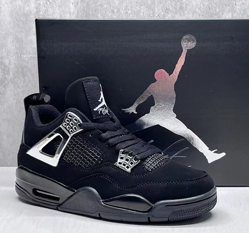 Air Jordan 4 Black Chrome Shoes Sneakers