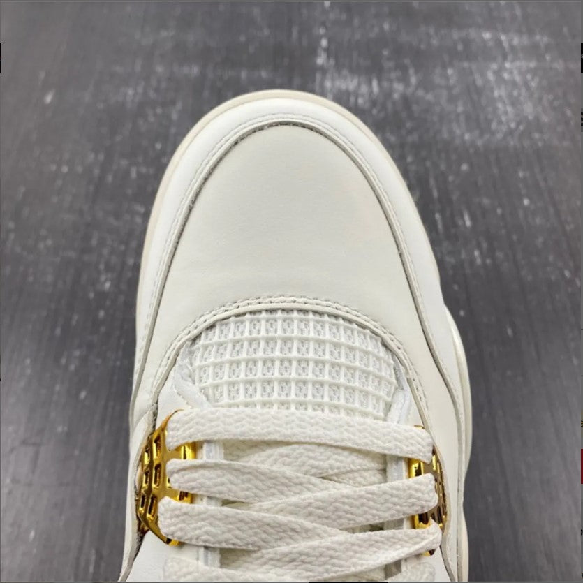 Air Jordan 4 Sail Metallic Gold Shoes Sneakers