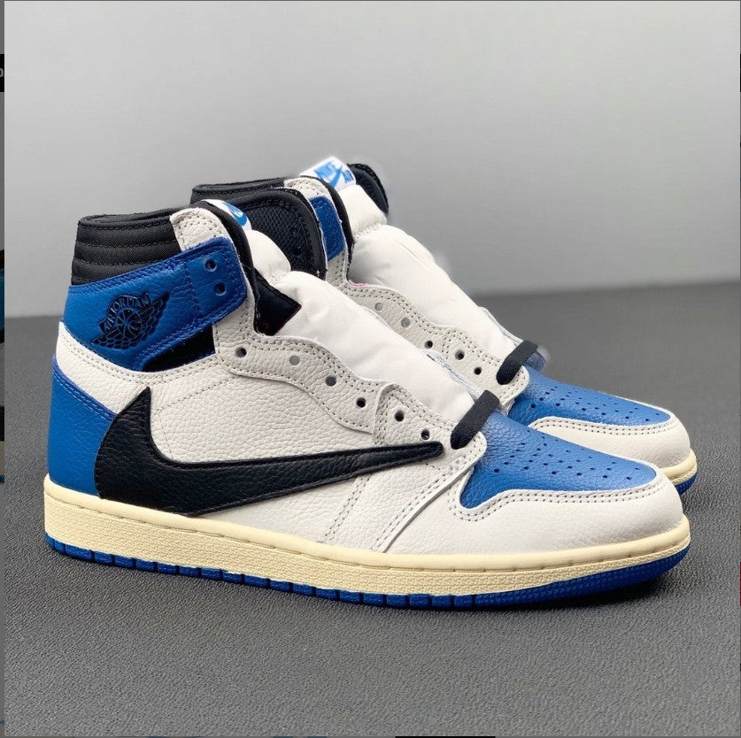 Travis Scott x Fragment x AJ 1 High “Military Blue” Shoes Sneakers