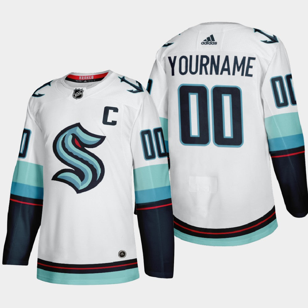 Seattle Kraken Custom 2021-22 White Away Stitched NHL Jersey