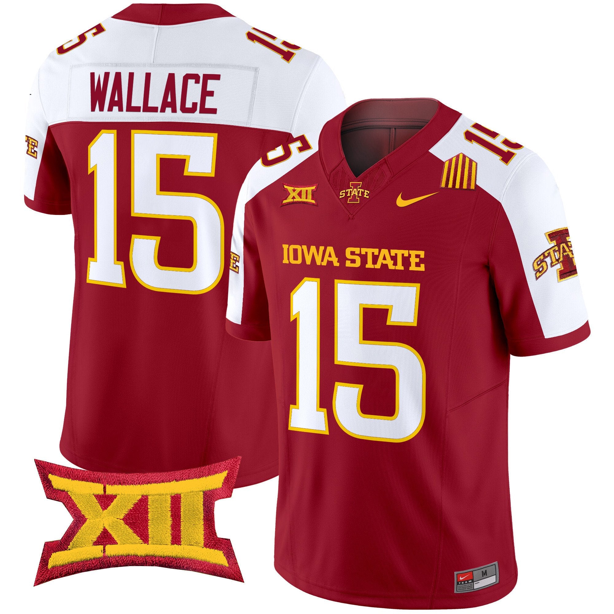 Seneca Wallace Jersey #15 Iowa State Cyclones 2025 Stitched Cardinal Alternate