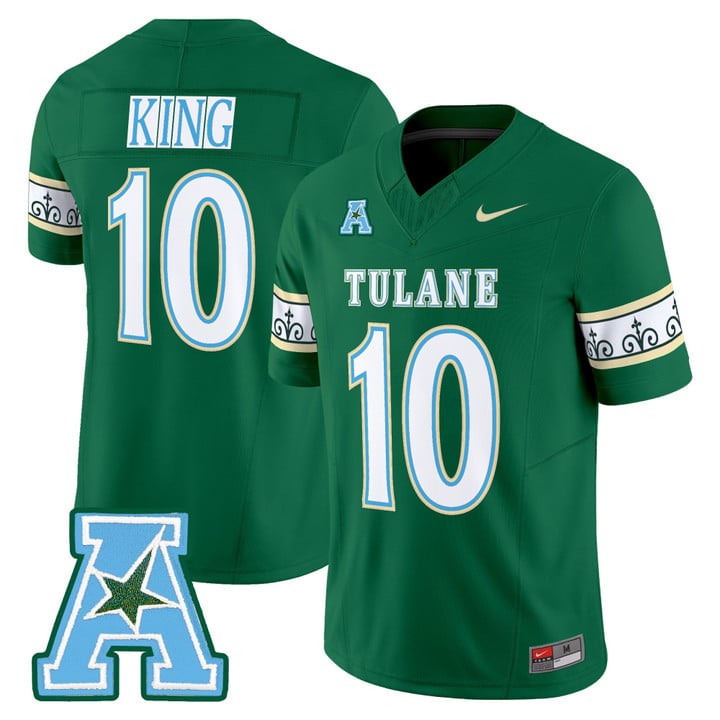 Shaun King Jersey #10 Tulane Green Wave 2025 City Edition Stitched