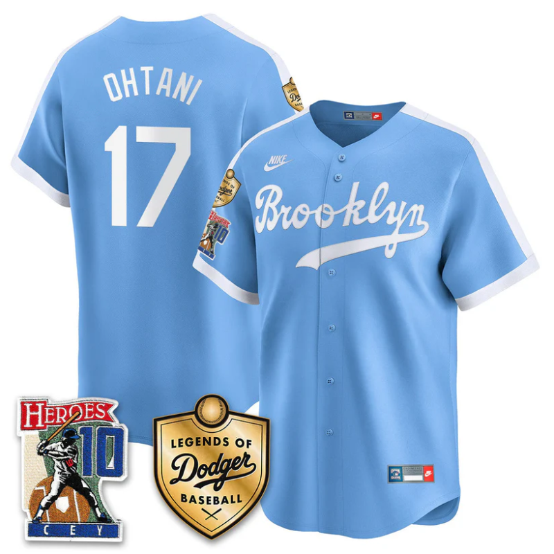 Shohei Ohtani Jersey #17 Dodgers Ron Cey Legends Of Dodgers Baseball Throwback Royal