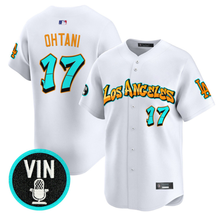 Shohei Ohtani Jersey #17 Los Angeles Dodgers Graffiti Street Style Edition White