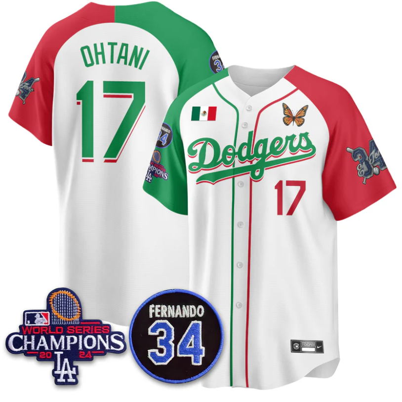 Shohei Ohtani Jersey #17 Los Angeles Dodgers Mexican For 34 Stitched Alternate