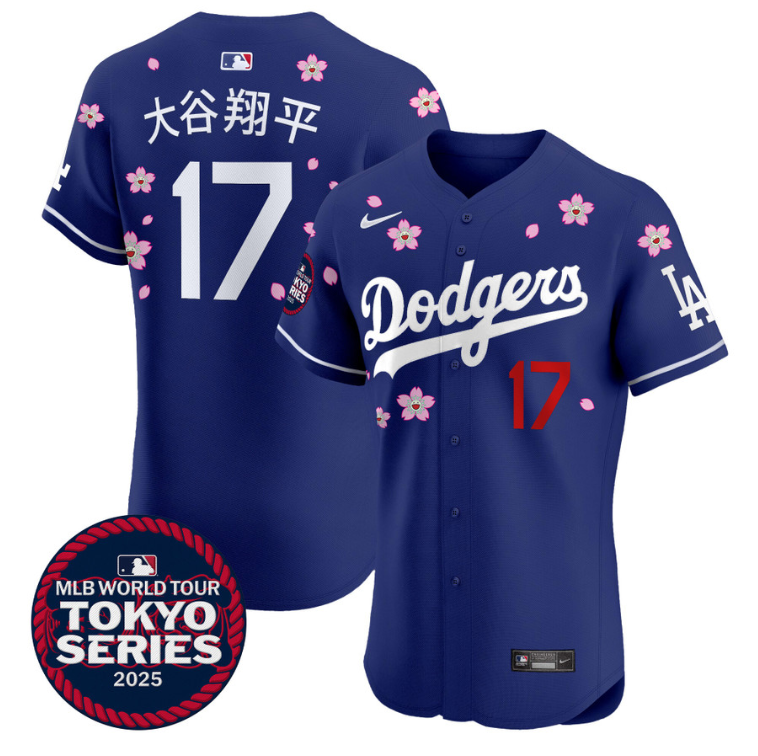 Shohei Ohtani (Kanji) Jersey #17 Dodgers Tokyo Series 2025 Vapor Premier Elite Stitched Royal
