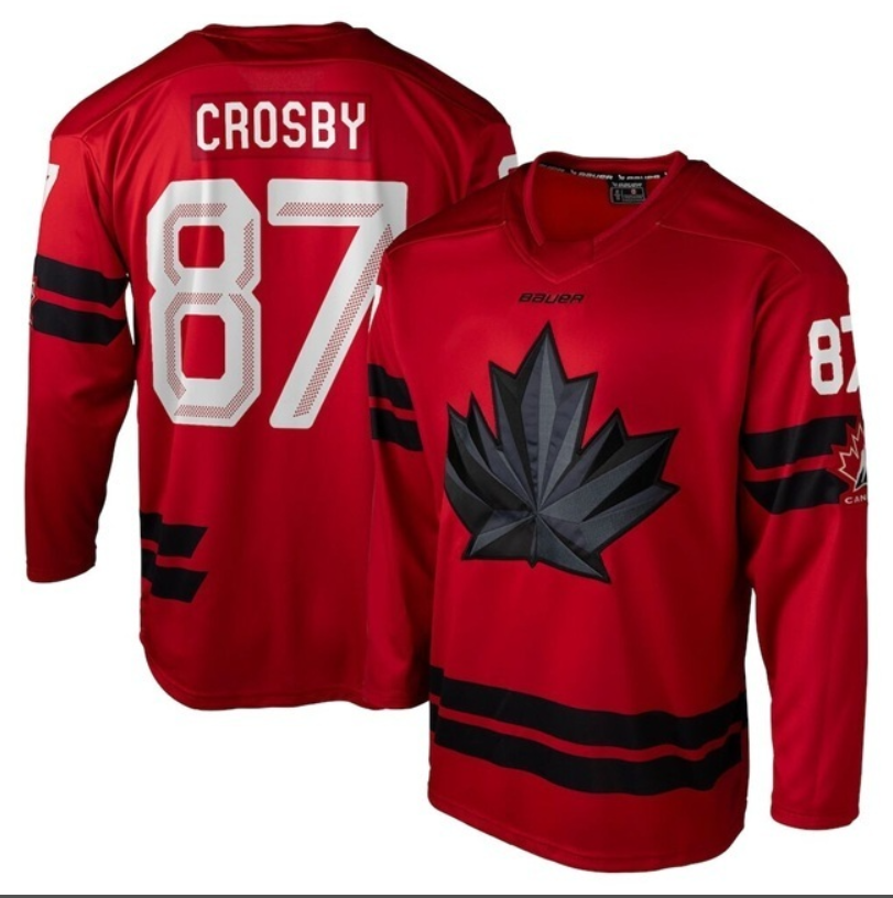 Sidney Crosby Jersey #87 Team Canada Hockey 2026 Winter Olympics Stitched Red